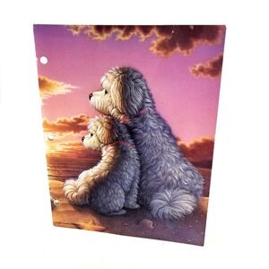 Vintage Mead Nature Pals Dogs Portfolios Binder Folder 1993 Trapper Keeper 90s